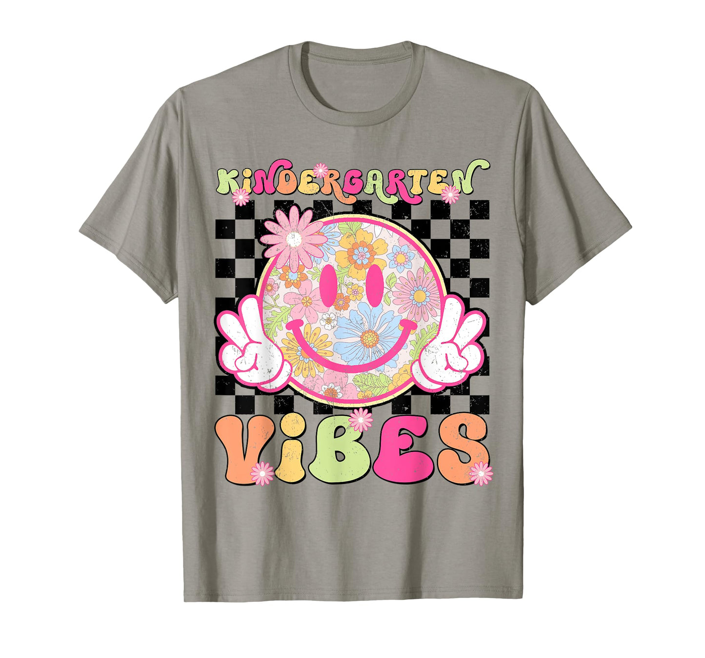 Groovy Kindergarten Vibes First Day Of School Teacher Girls T-Shirt