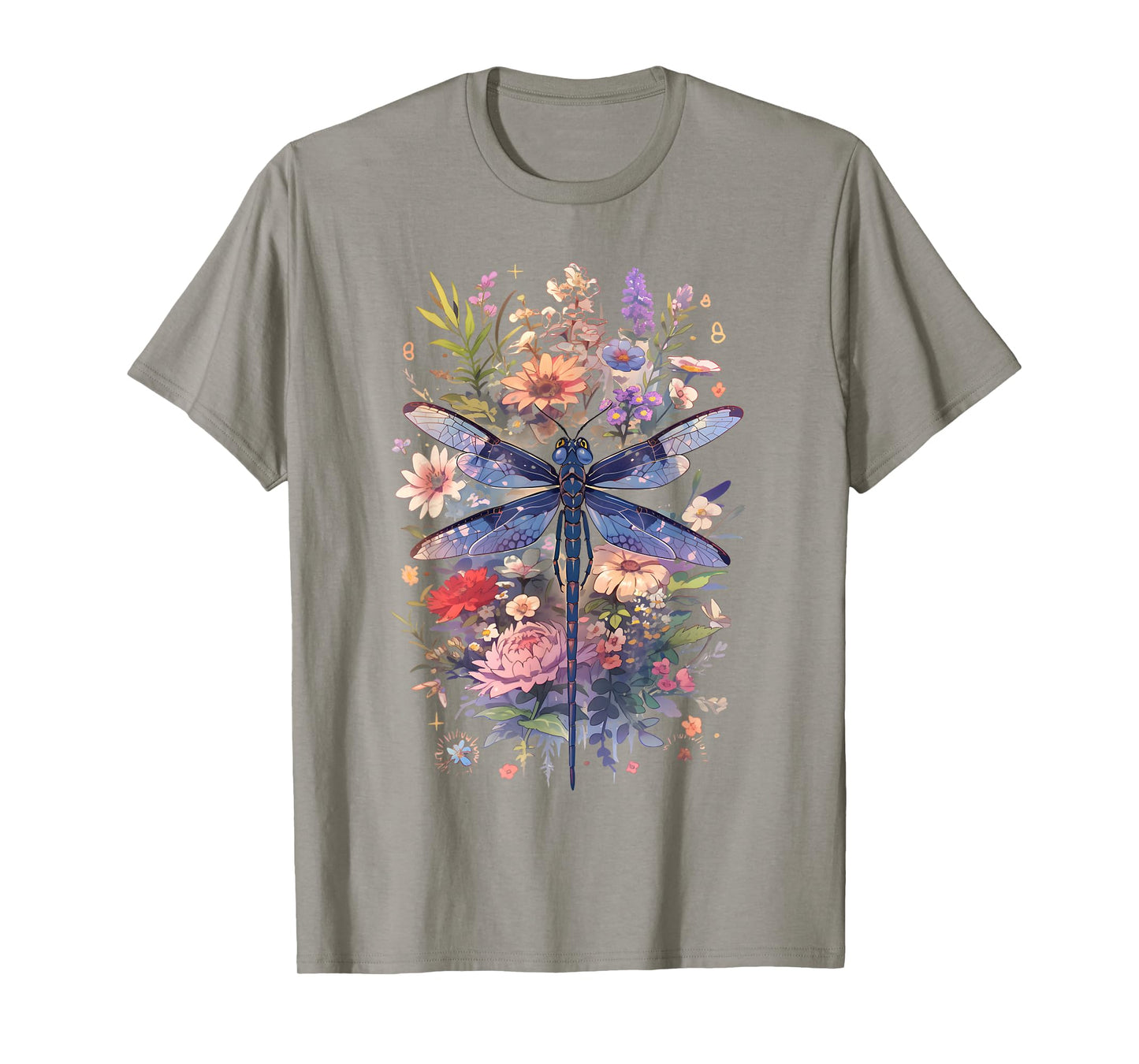 Beautiful Dragonfly Watercolor Art Insect Lover Earth Day T-Shirt