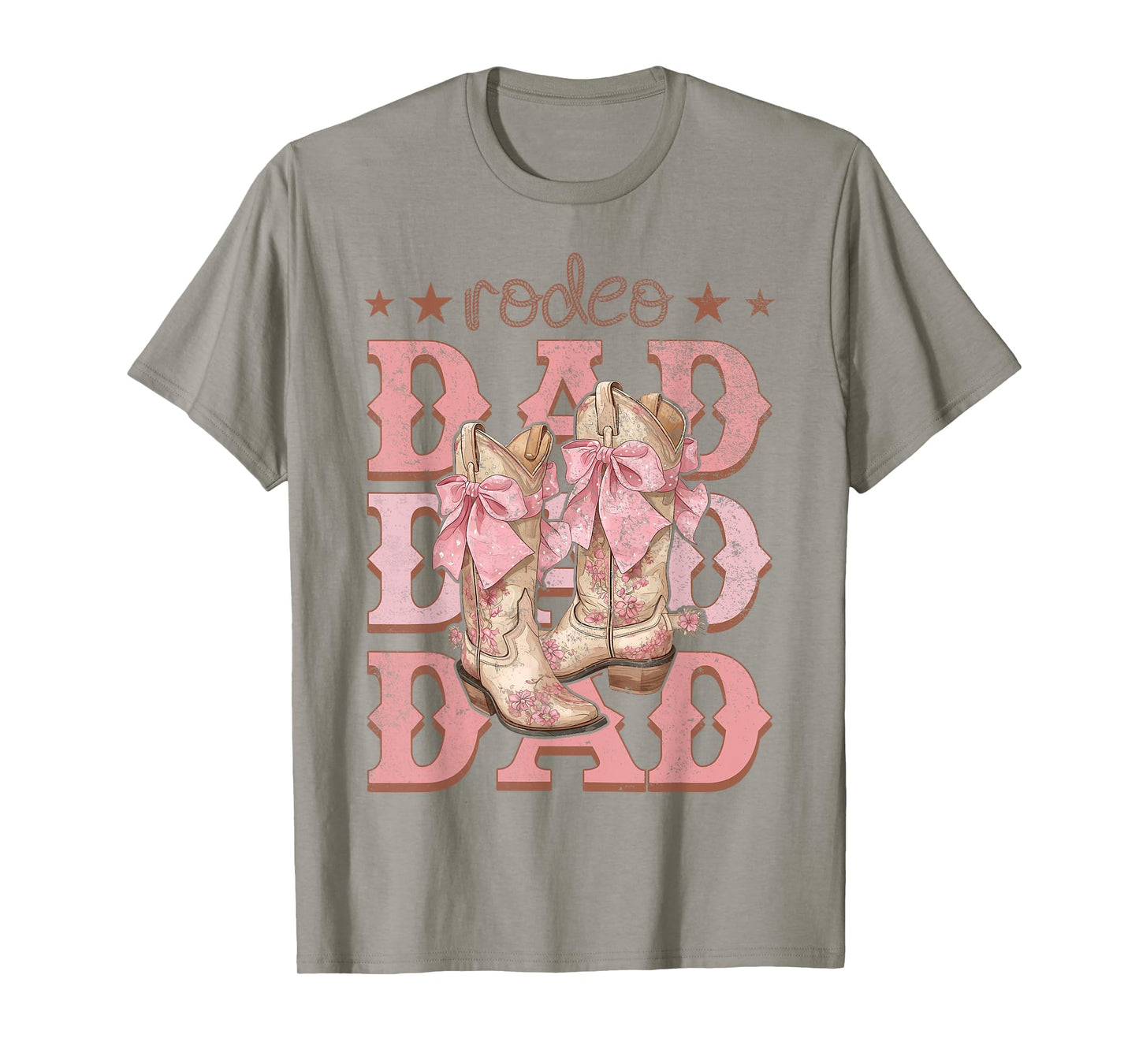 Rodeo Dad Pink Boots Coquette Cow-Girl Birthday Party T-Shirt