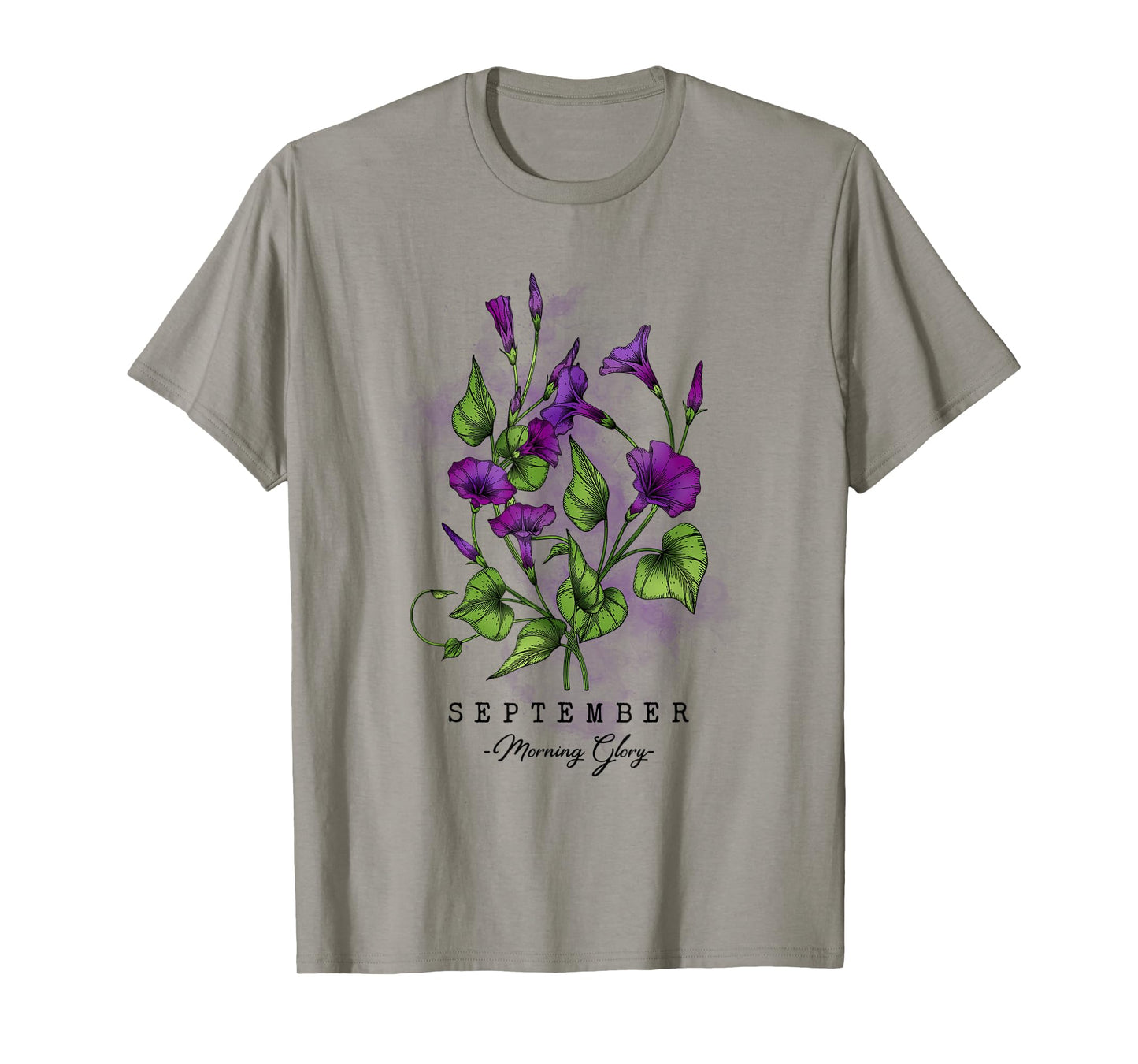 Birth Month Flowers September Morning Glory Women Girls T-Shirt