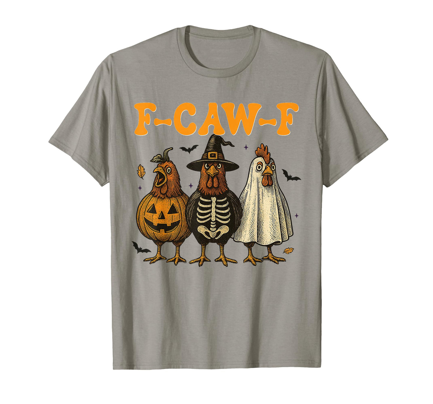 f-caw-f Funny Chicken Humor Rooster Meme fcawf Halloween T-Shirt