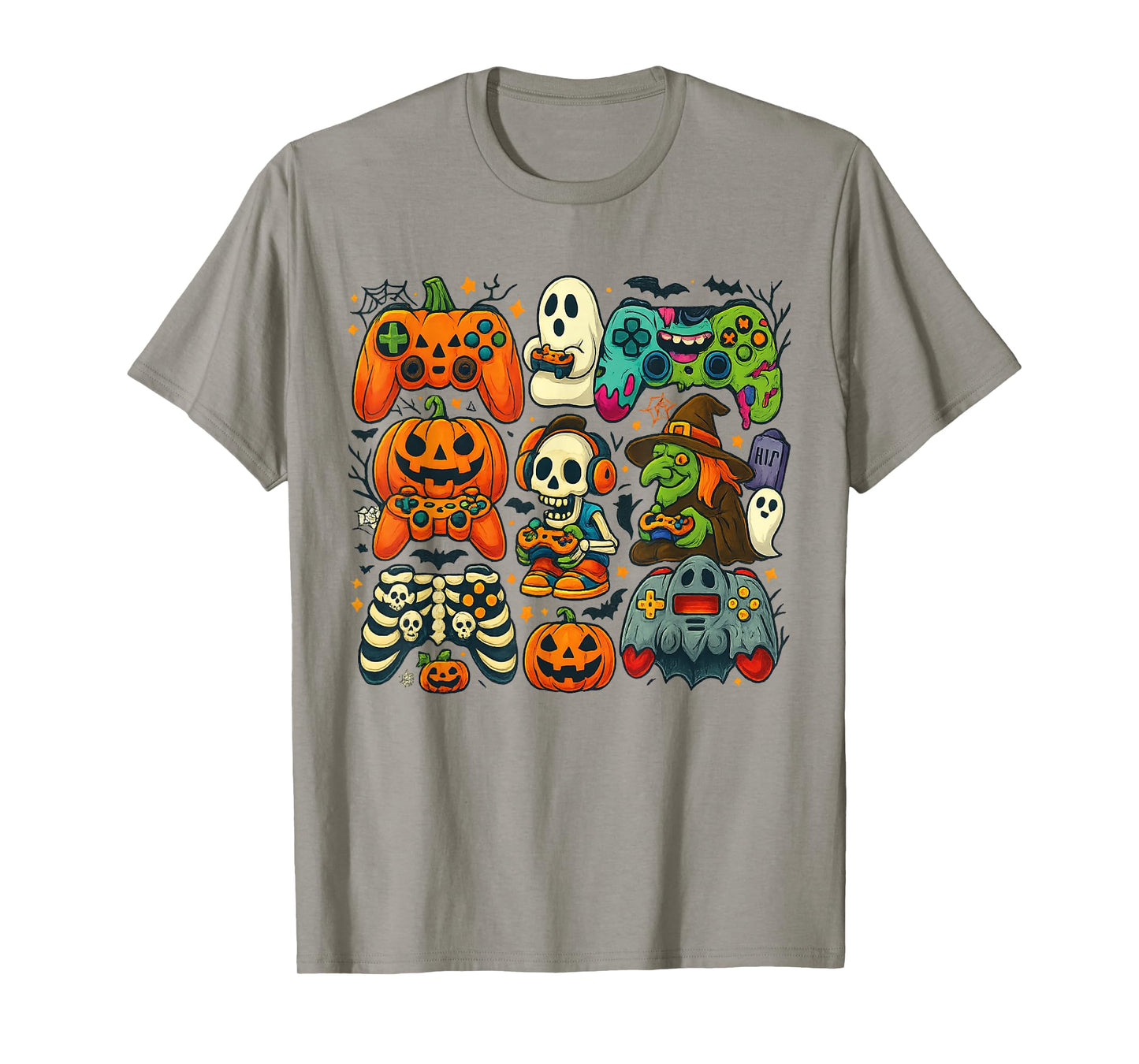 Halloween Skeleton Zombie Gaming Controllers Mummy Gamer T-Shirt