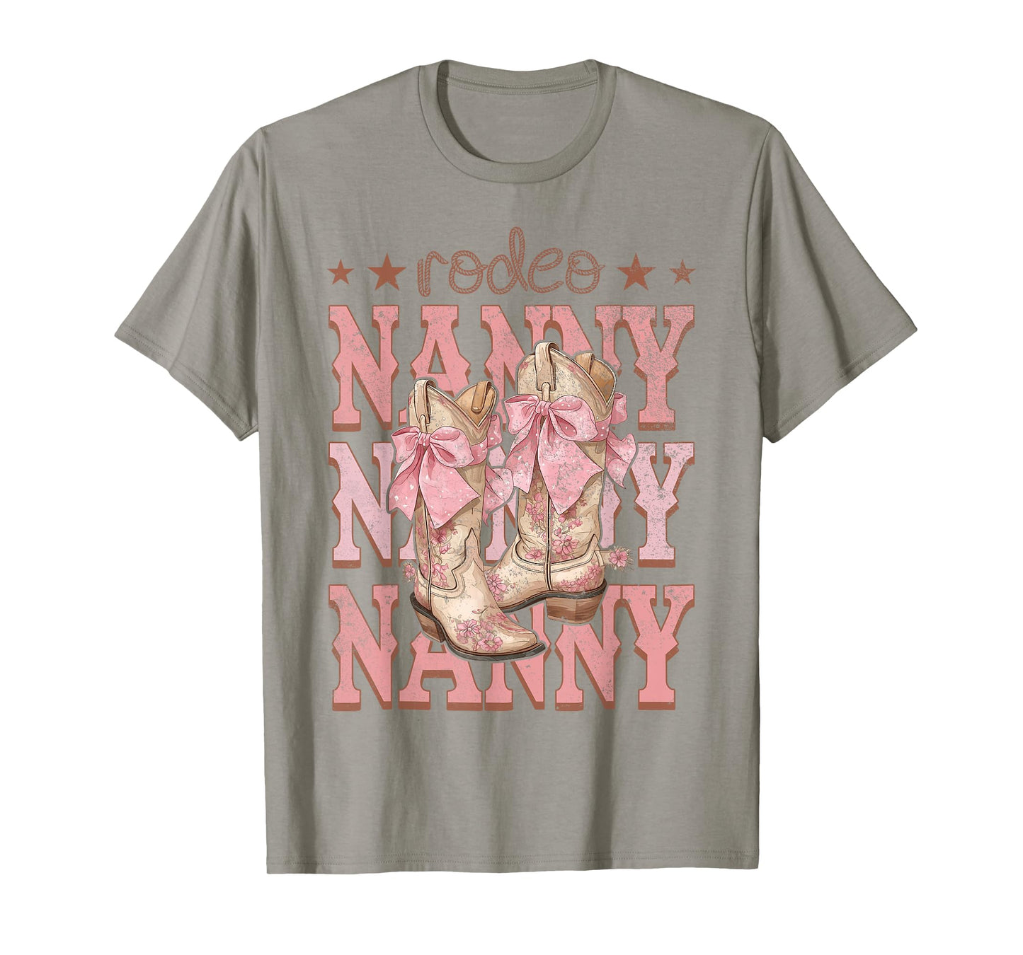 Rodeo Nanny Pink Boots Coquette Cow-Girl Birthday Party T-Shirt