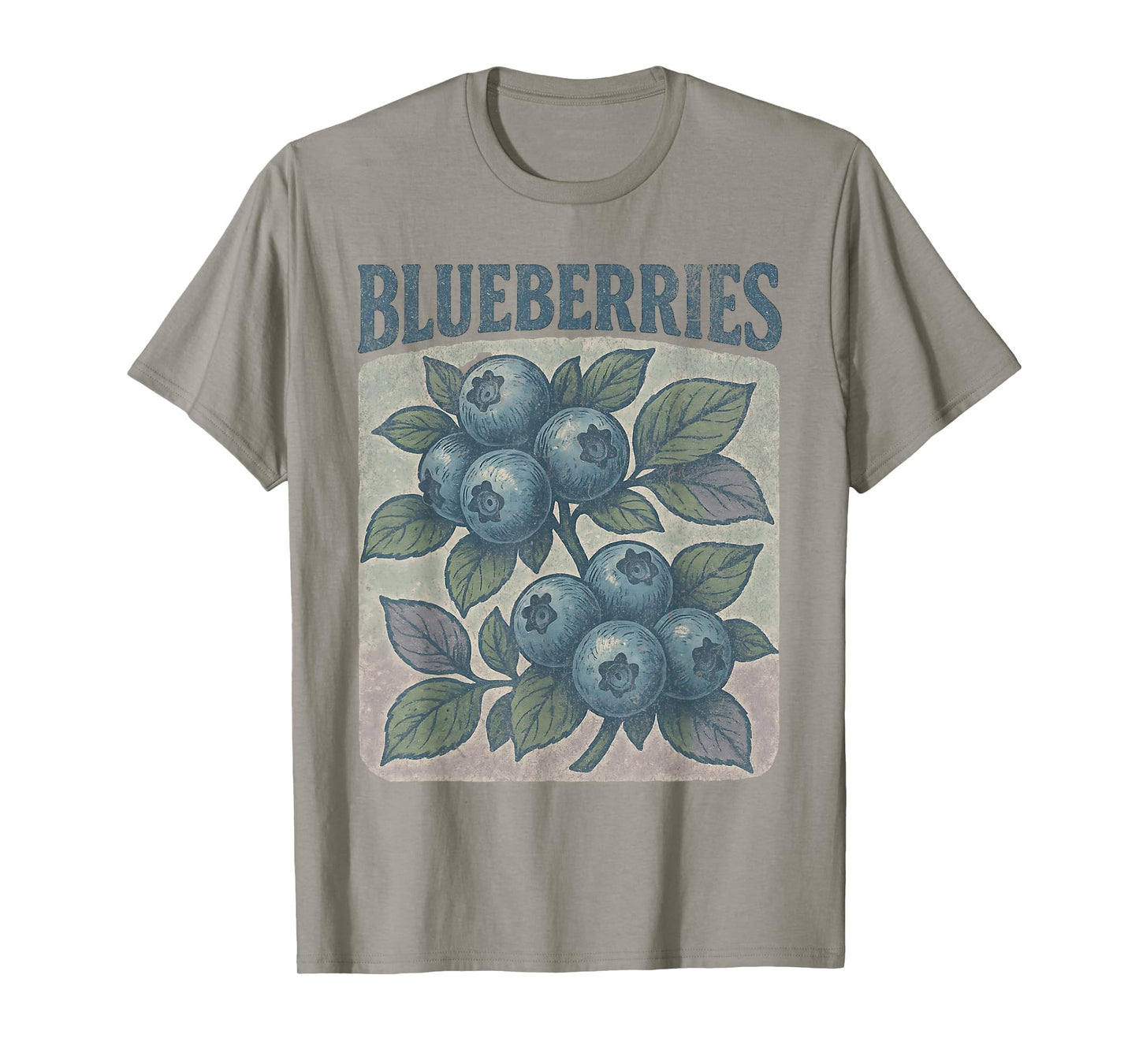 Blueberries Botanical Vintage Farm Fresh Style T-Shirt