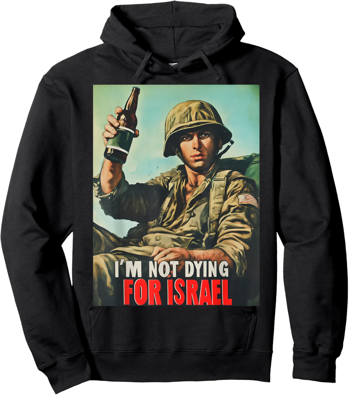 I'm Not Dying for Israel, Trump American 2025 T-Shirt - Hoodie | Black