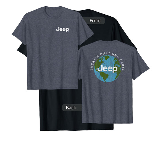 Jeep - There's Only One Earth (Front/Back Print) T-Shirt
