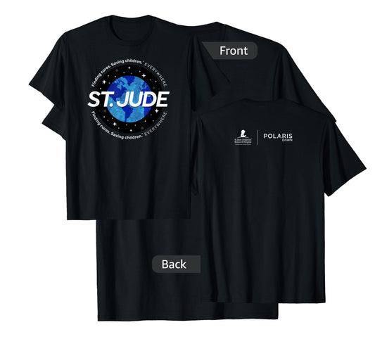 St. Jude "Finding Cures. Saving Children. EVERYWHERE" Globe T-Shirt