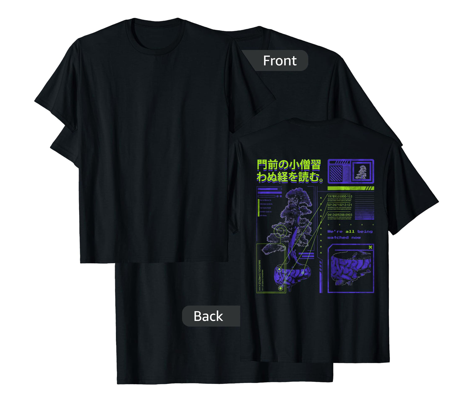 Futuristic waporwave Aesthetic Style digital Nature glitch T-Shirt