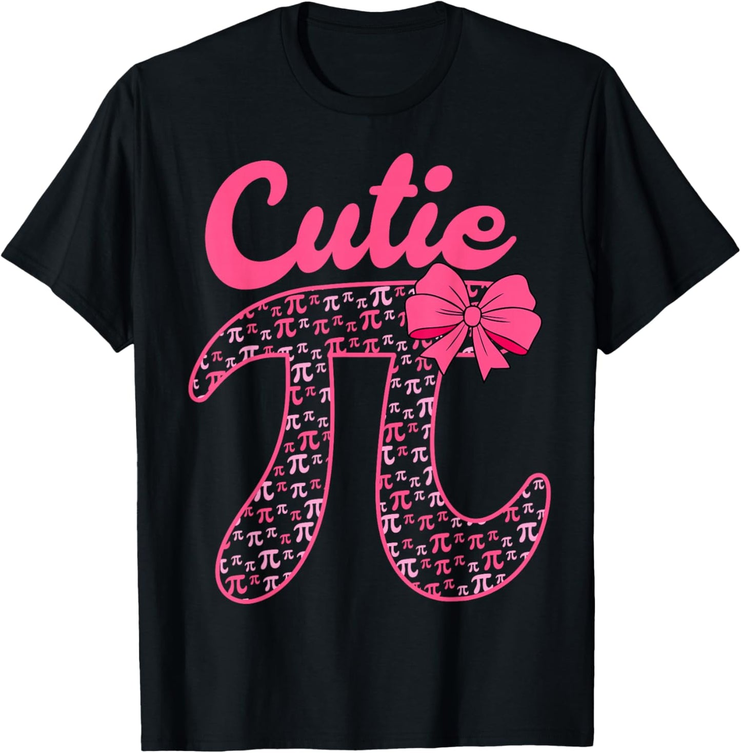 Cutie Pi Day Cute Pi Symbol Math Teachers Women Girls Kids T-Shirt T-Shirt - T-Shirt | Black