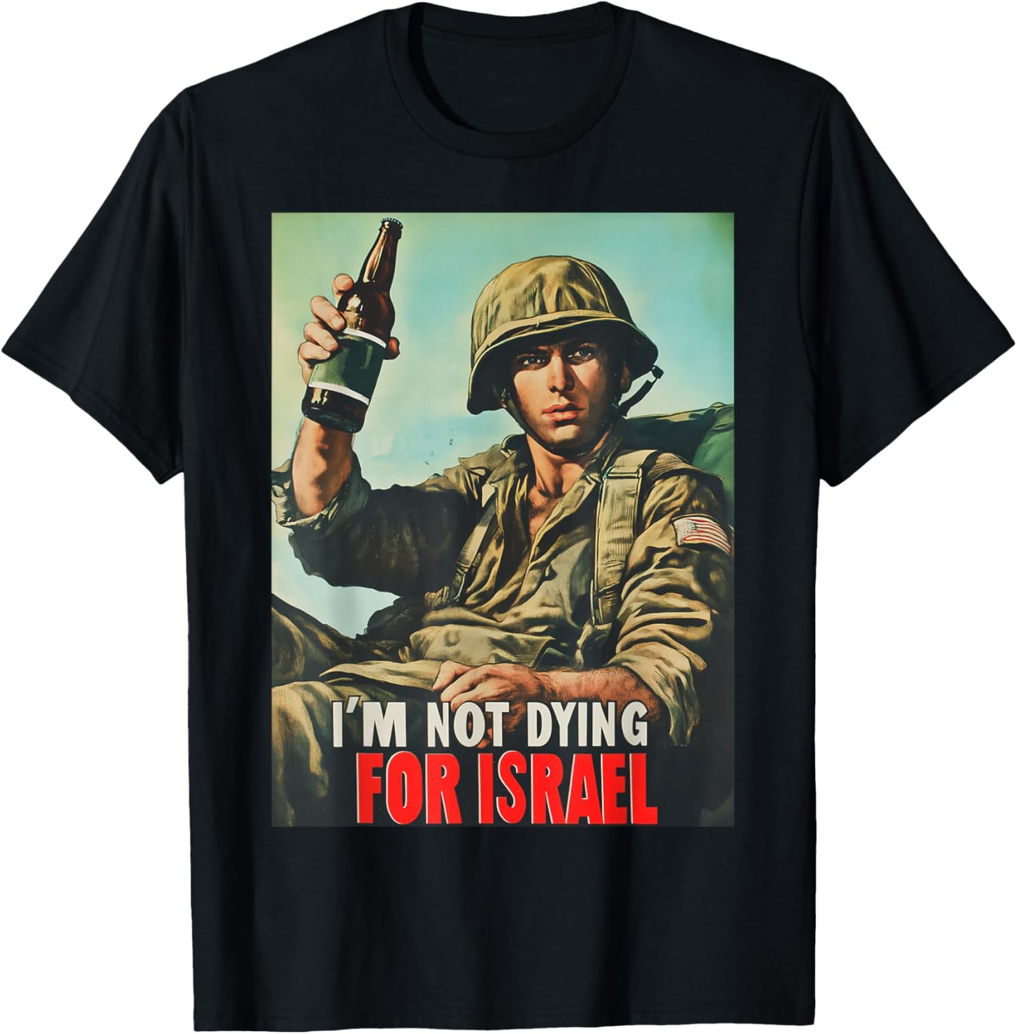 I'm Not Dying for Israel, Trump American 2025 T-Shirt - T-Shirt | Black