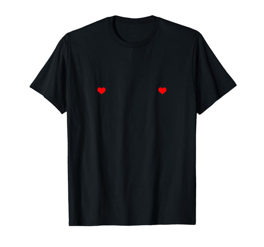 Cute Heart Nipples T Shirt T-Shirt