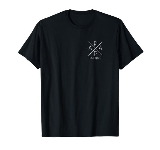 Proud Papa Est. 2021 Father 2021 promoted to Papa 2021 T-Shirt
