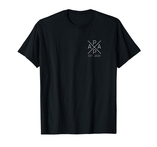 Papa est 2024 Father since 2024 Papa 2024 T-Shirt
