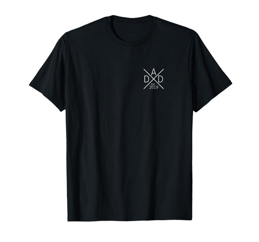 Proud Parents Matching Mom and Dad Est. Father 2019 Promoted to Dad Est. 2019 Dad 2019 T-Shirt