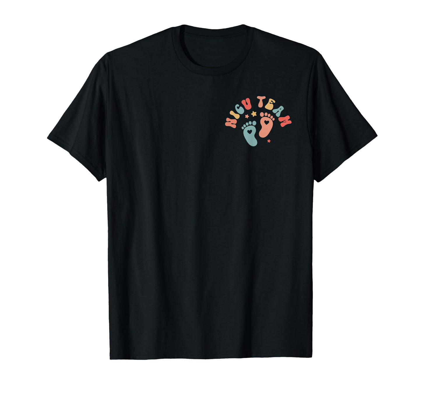 Mens Women Nicu Team Groovy Pocket Nicu Nurse T-Shirt