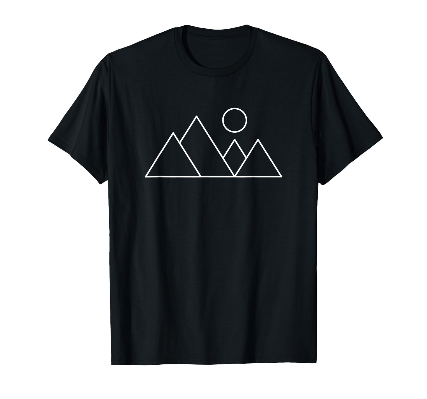 Minimalist Mountain Outdoor Nature Simple Camping Hiking T-Shirt