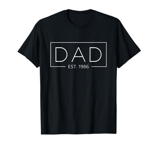 Dad 1986 Father Since 1986 Dad Est 1986 T-Shirt