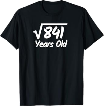 Square Root of 841 - 29 Years Old Birthday T-Shirt