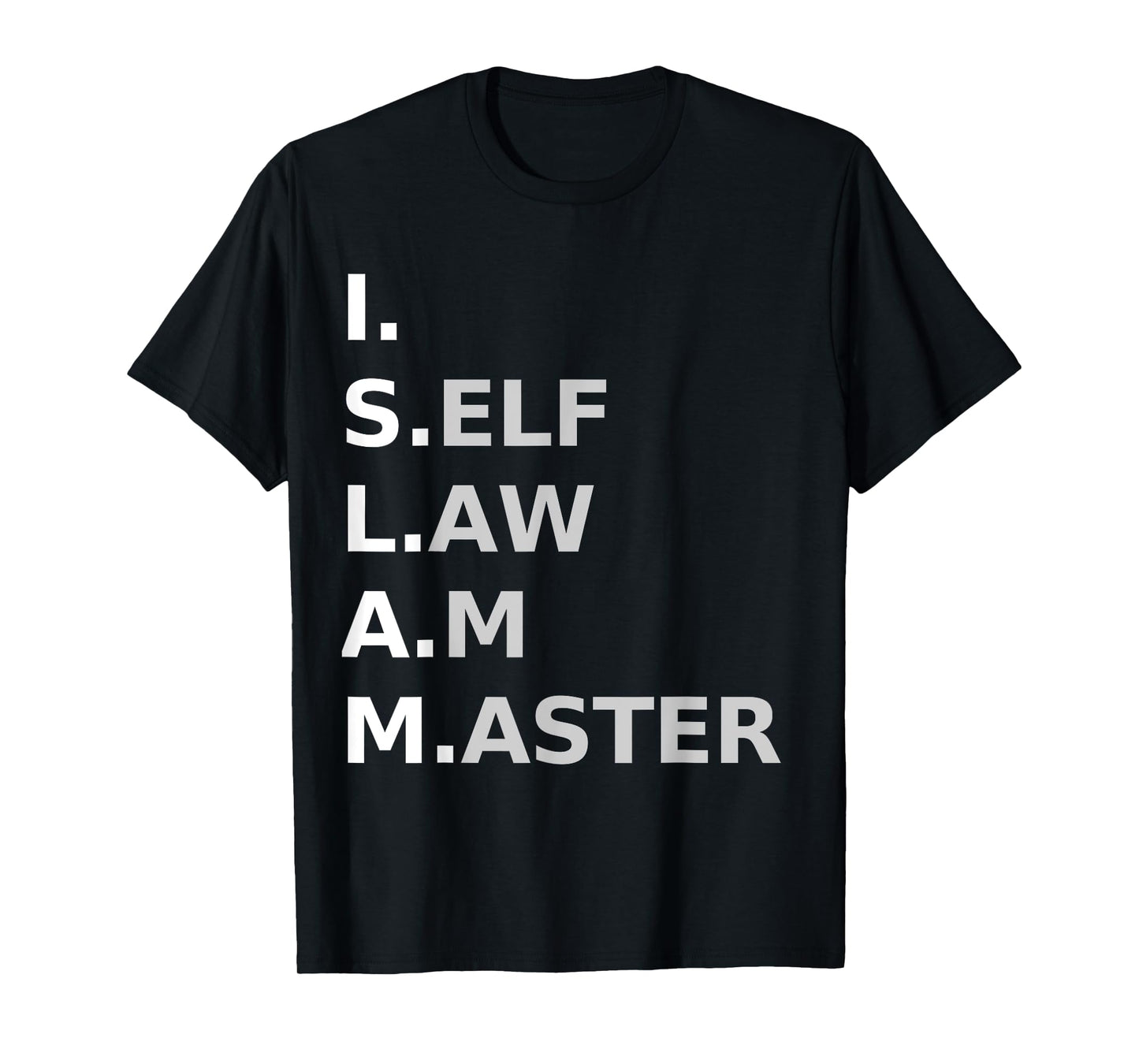 Moorish American T-Shirt "I Self Law Am Master" Tee T-Shirt