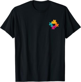 Pocket Puzzle Piece Autism Awareness T-Shirt