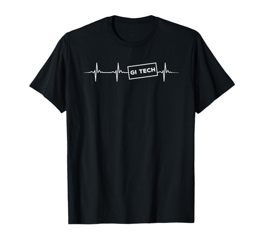 Awesome GI Tech Heartbeat Apparel Endoscopy Technician T-Shirt