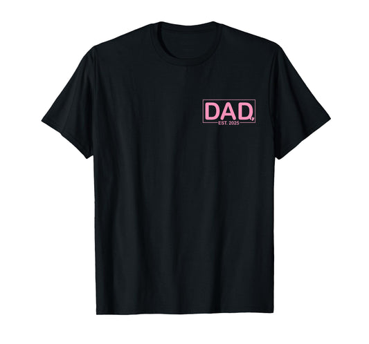 Dad Est. 2025 Logo Girl Loading New Dad To Be T-Shirt