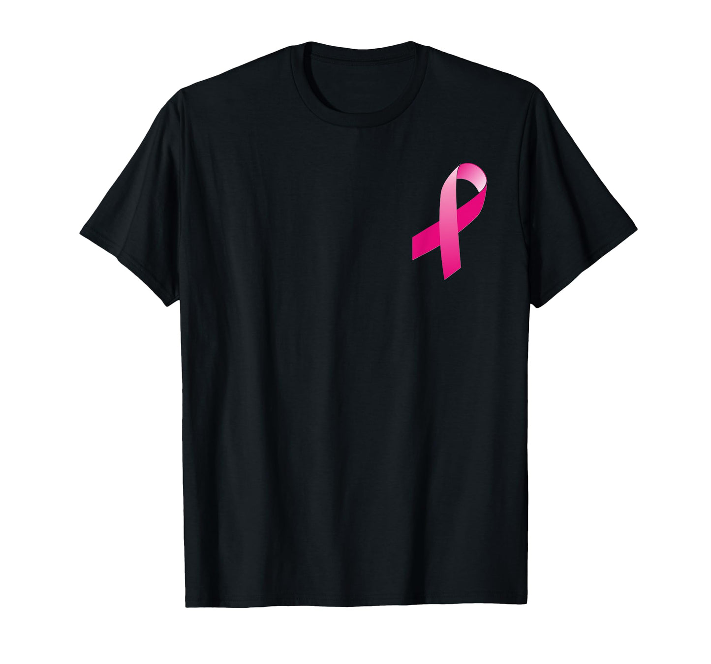 Breast Cancer Awareness Ribbon Small Print T-Shirt