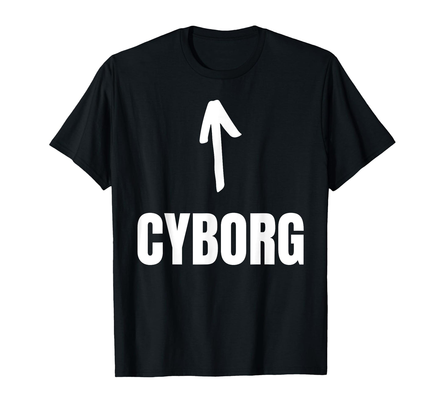 Halloween Cyborg T-Shirt - Unisex-Adults, Kids - Black - Short Sleeve - Crew Neck - Small - Funny Cyborg Design
