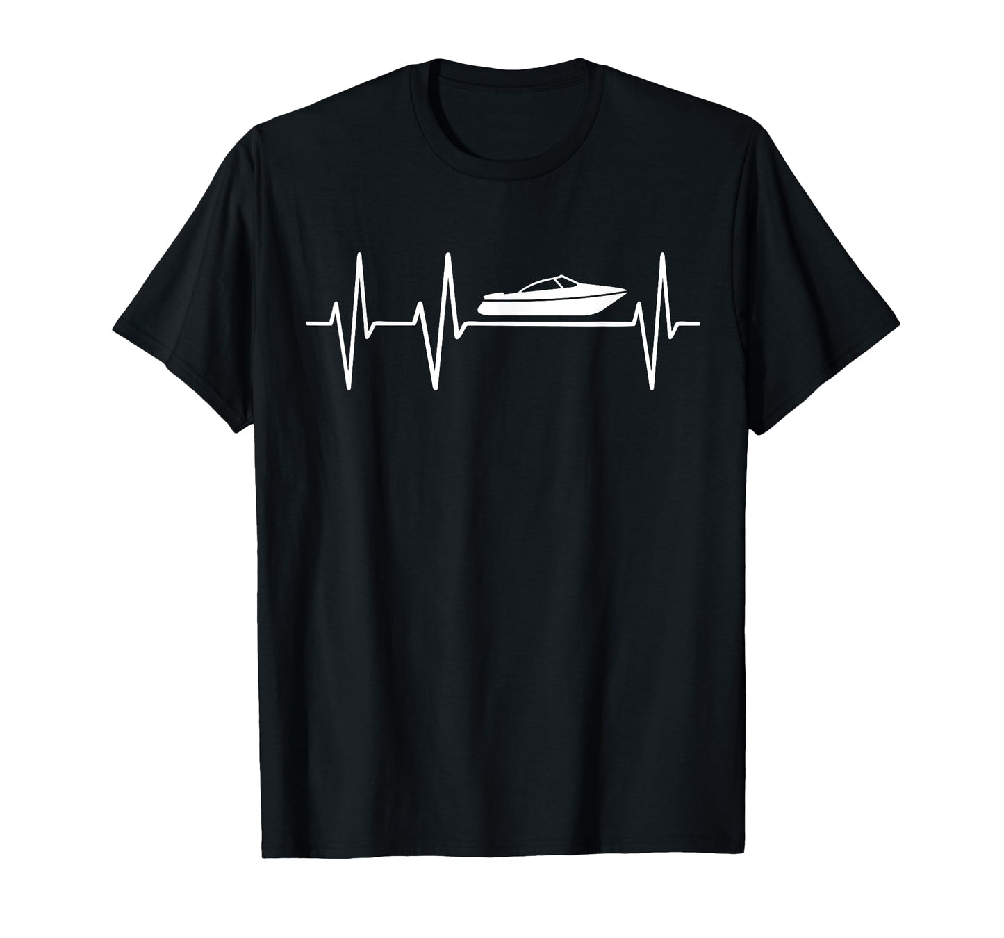 Boat Heartbeat for boating or sailing with Captain Motorboat T-Shirt