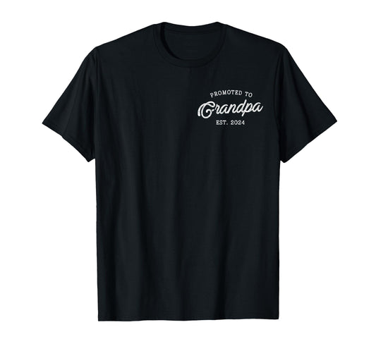 Promoted to Grandpa 2024 Father's Day First Time Grandpa T-Shirt