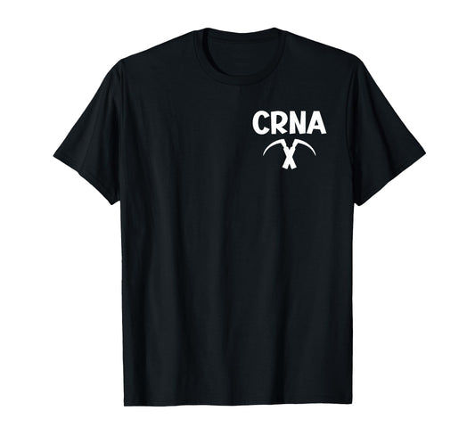 CRNA Nurse Anesthetist Anesthesia Laryngoscope Logo Print T-Shirt