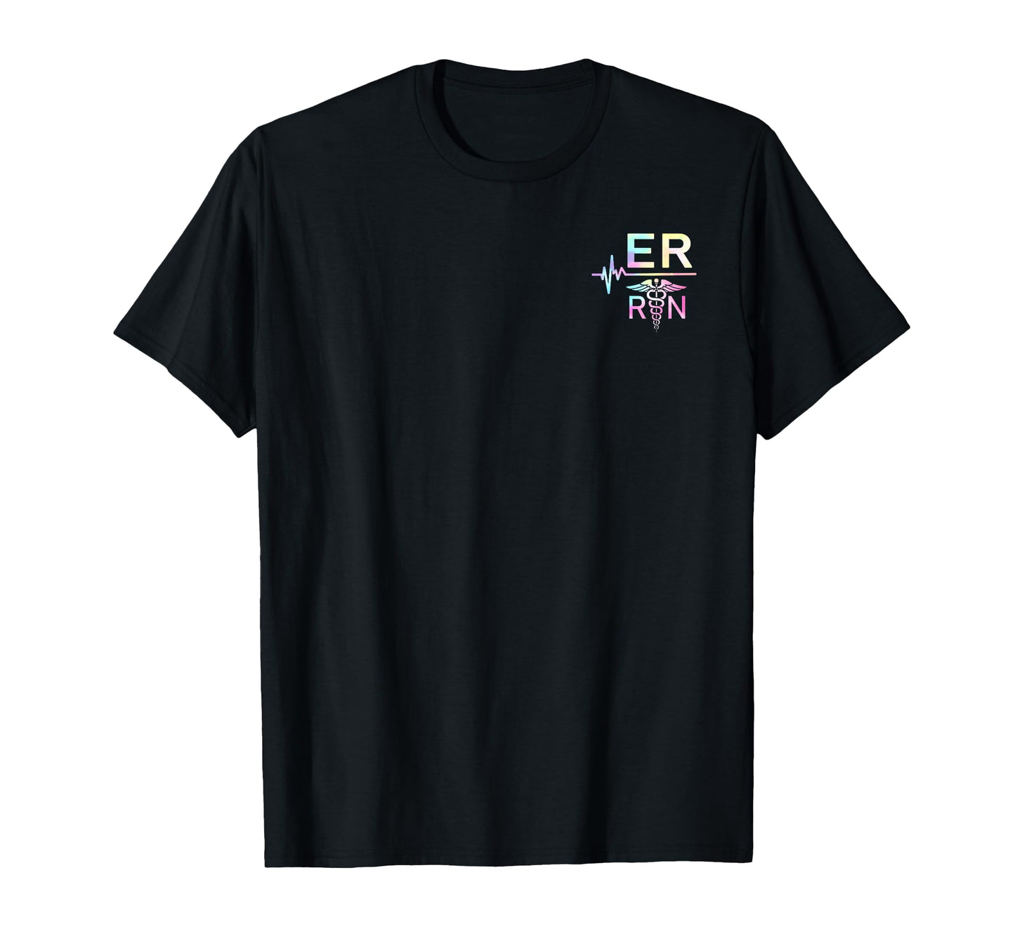 ER RN Emergency Room Registered Nurse Heart Edition Tie Dye T-Shirt