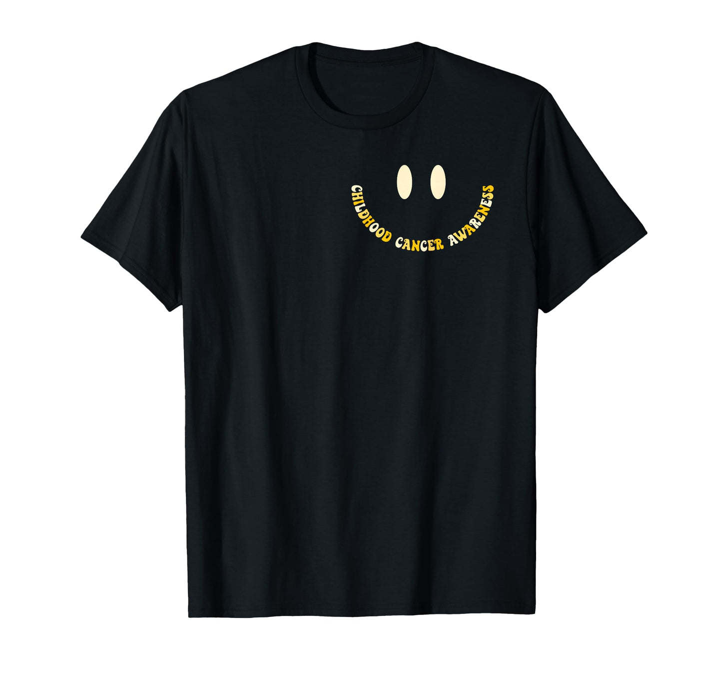 Ribbon Childhood Cancer Awareness Girls Kids Women 2 Sided T-Shirt