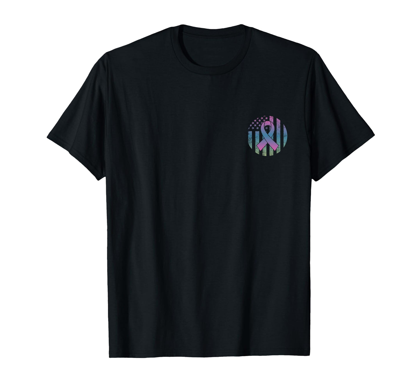 Distressed American Flag Pocket Metastatic Breast Cancer Awa T-Shirt for Women Men