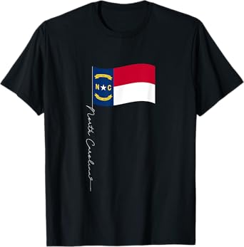 North Carolina Signature Flag Pole - North Carolinian Flag T-Shirt
