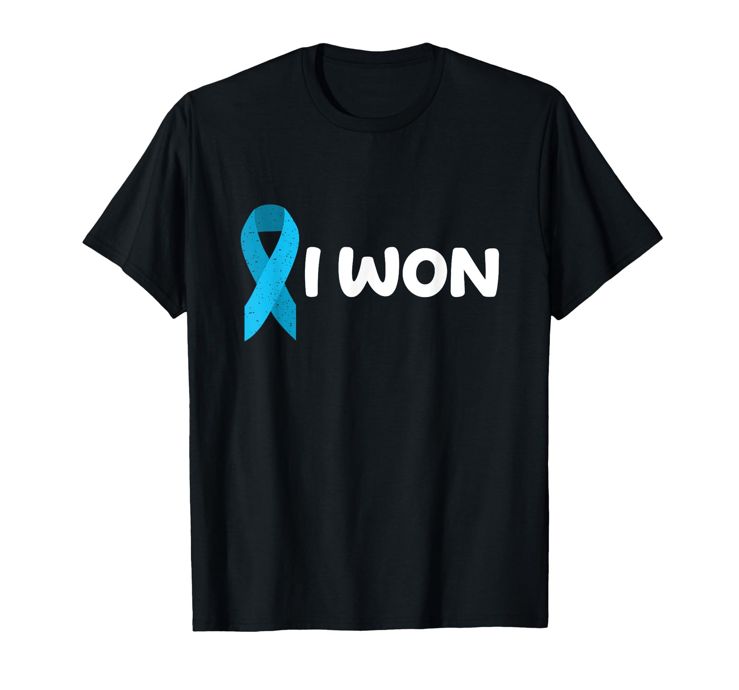 I Won! Colon Cancer survivor. Blue color ribbon T-Shirt