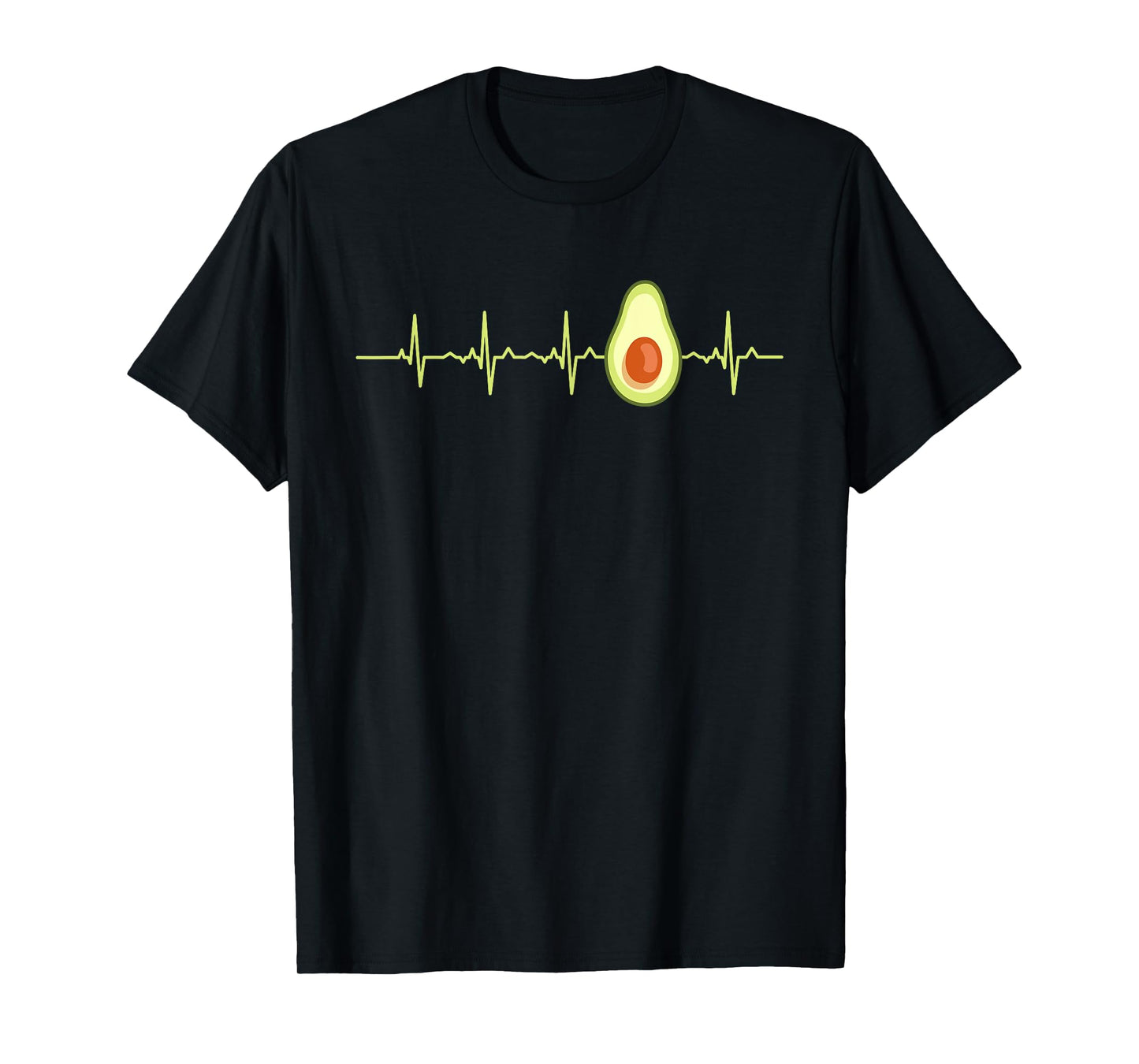Avocado Heartbeat Funny EKG Vegan Best Gift Men Women Kids T-Shirt