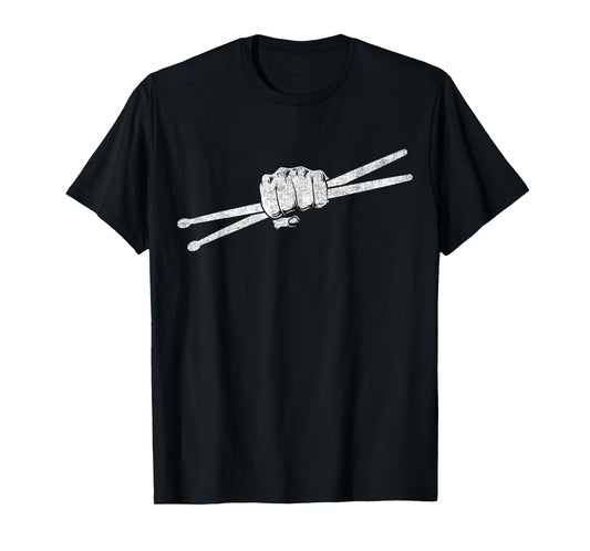 Drummer Art Drumsticks Men Women Drum Set Drumming Lovers T-Shirt