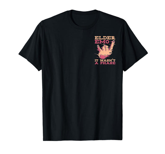 Elder Emo It Wasn't a Phase Minimalist Emo Goth T-Shirt