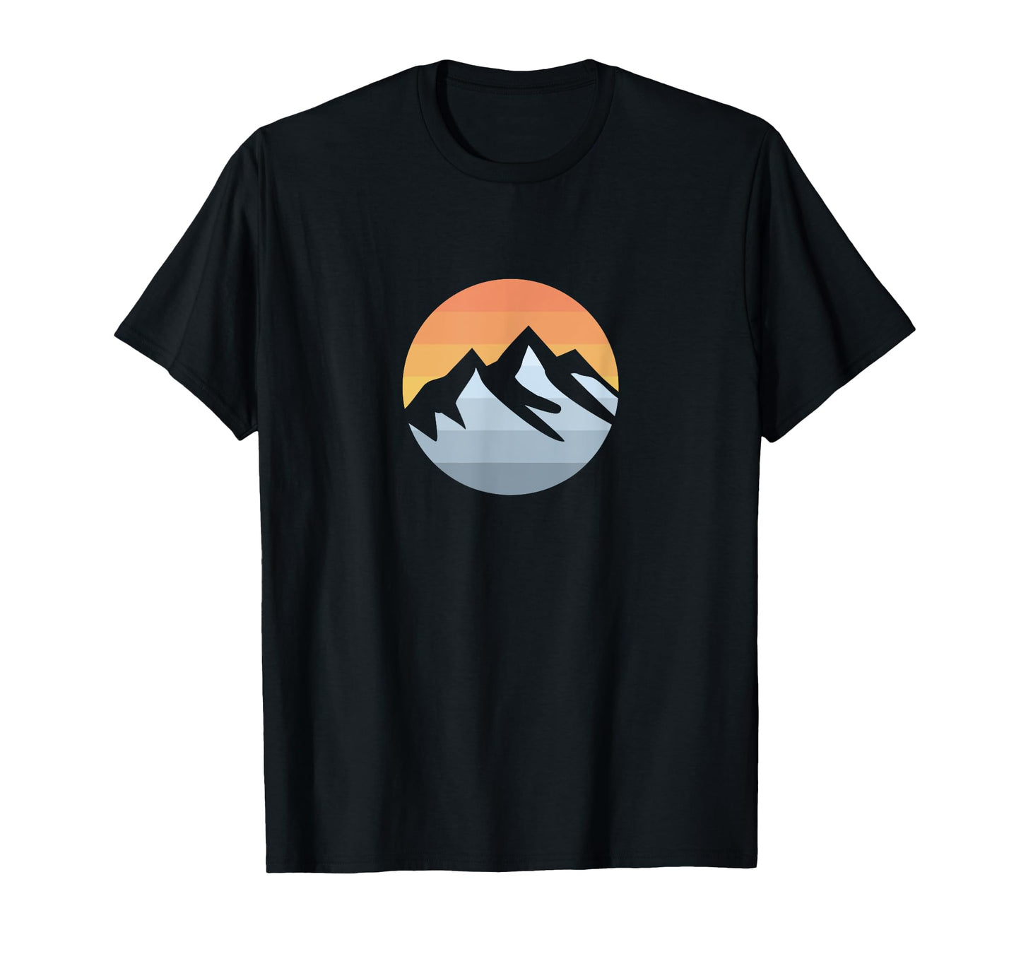 Mountain Sunset Outdoor Hiking Retro T-Shirt