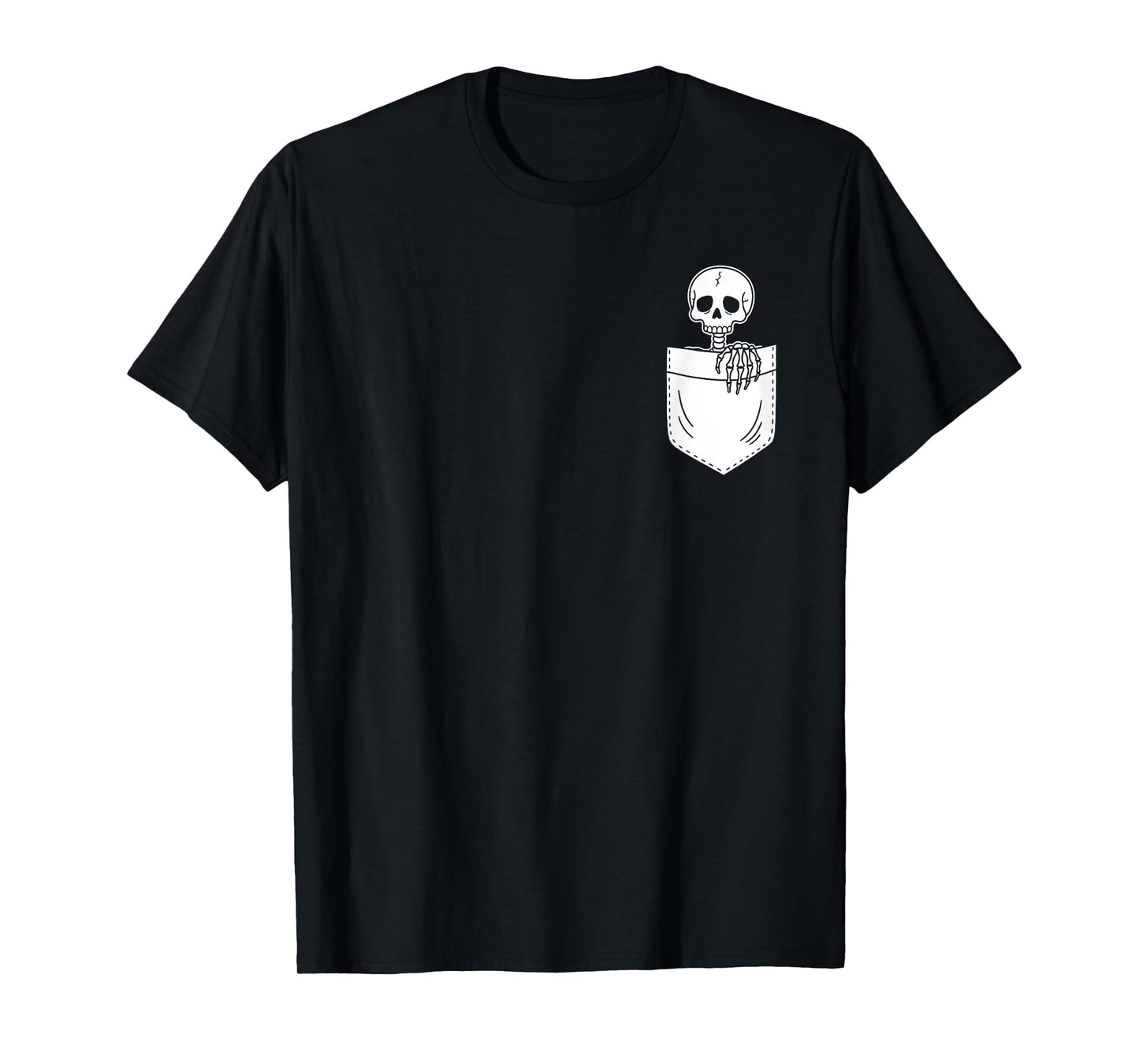 Halloween Skeleton Costume Pocket Men Women Kids Boys Girls T-Shirt