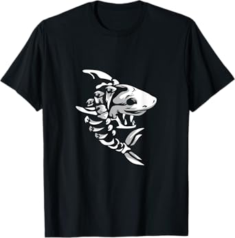 Cool Skeleton Bone Shark for boys girls kids T-Shirt