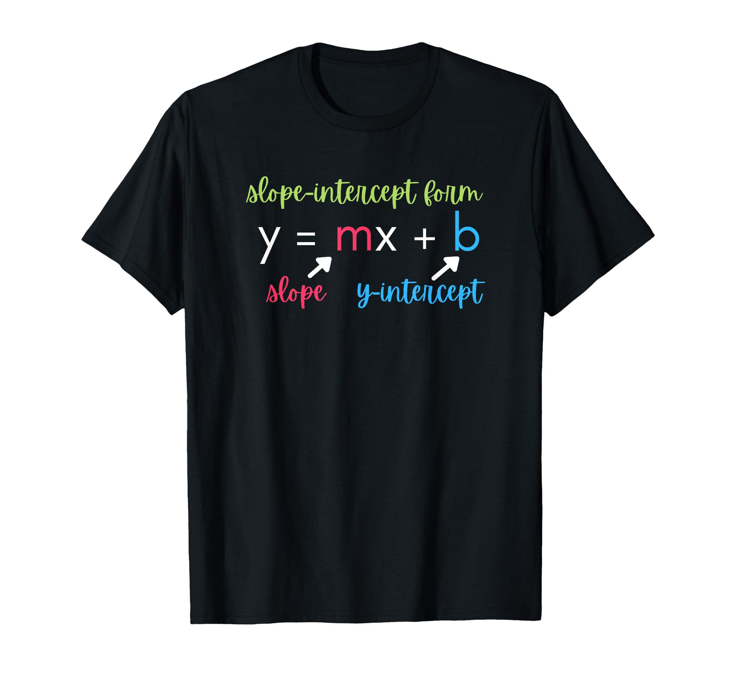 Math Teacher Slope Intercept Form Algebra T-Shirt for Men Women
