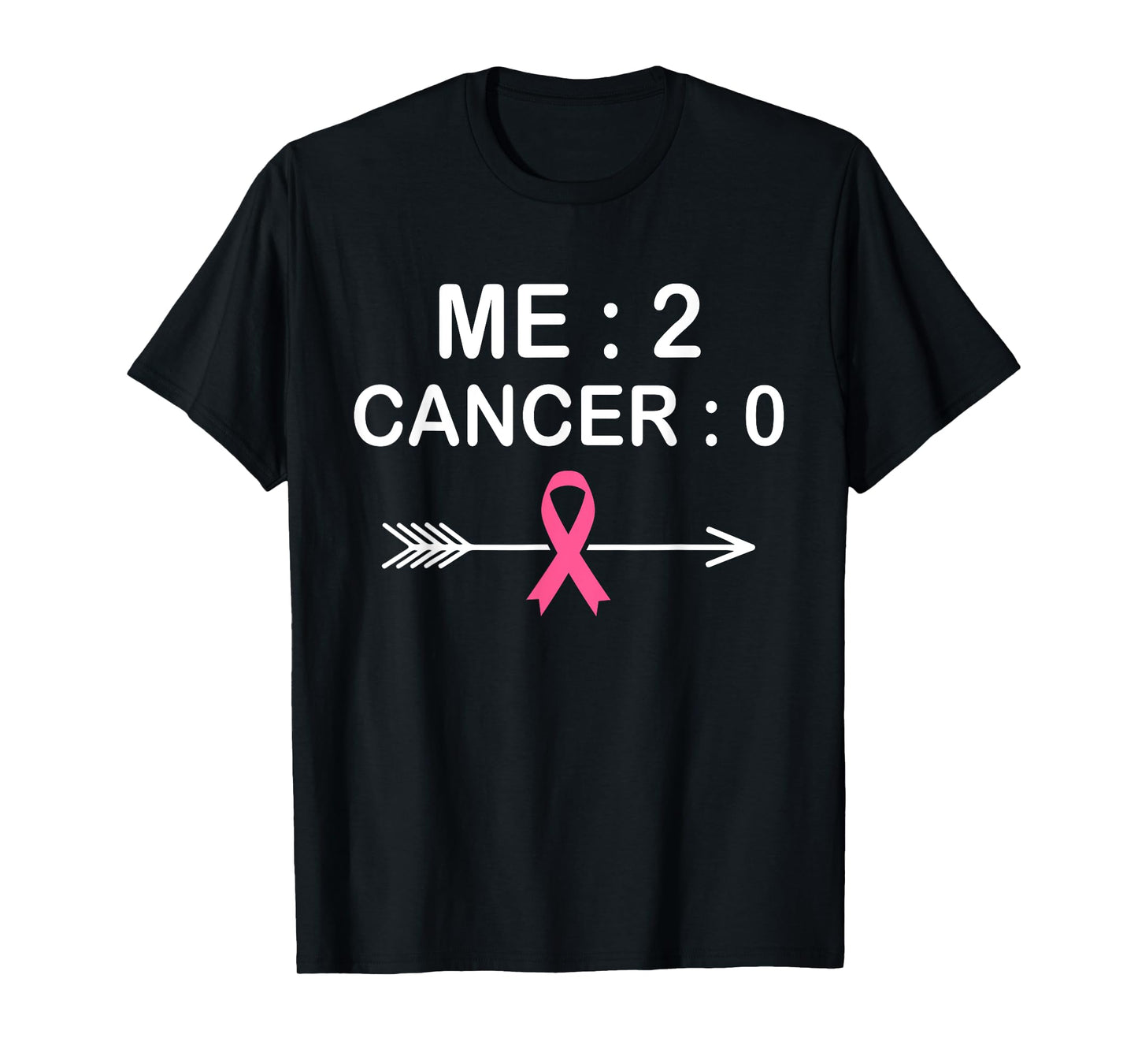 Me 2 Cancer 0 Pink Ribbon Breast Cancer Awareness T-Shirt