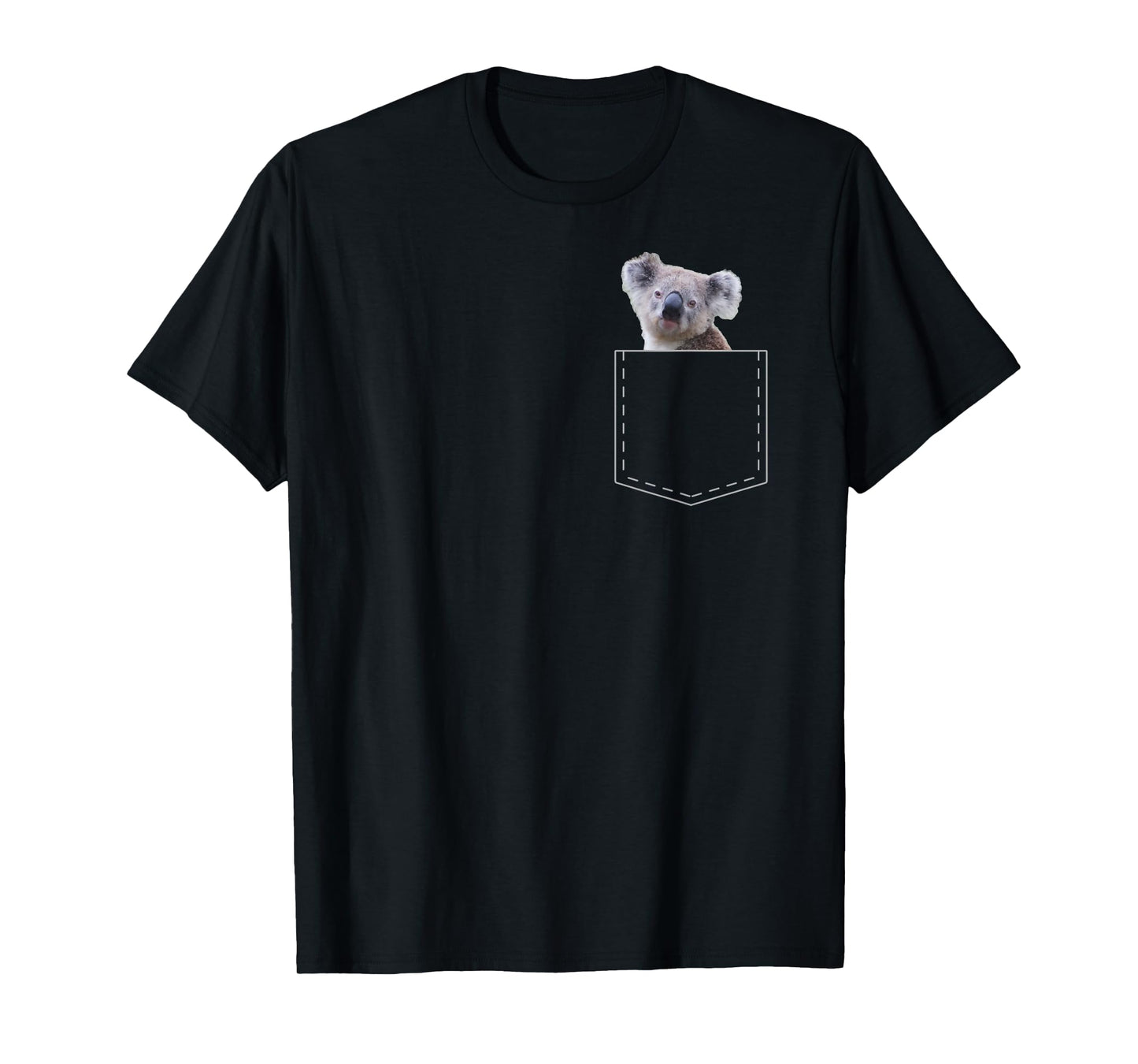 Cute Koala Gift Funny Pocket For Men Women Girls Boys T-Shirt