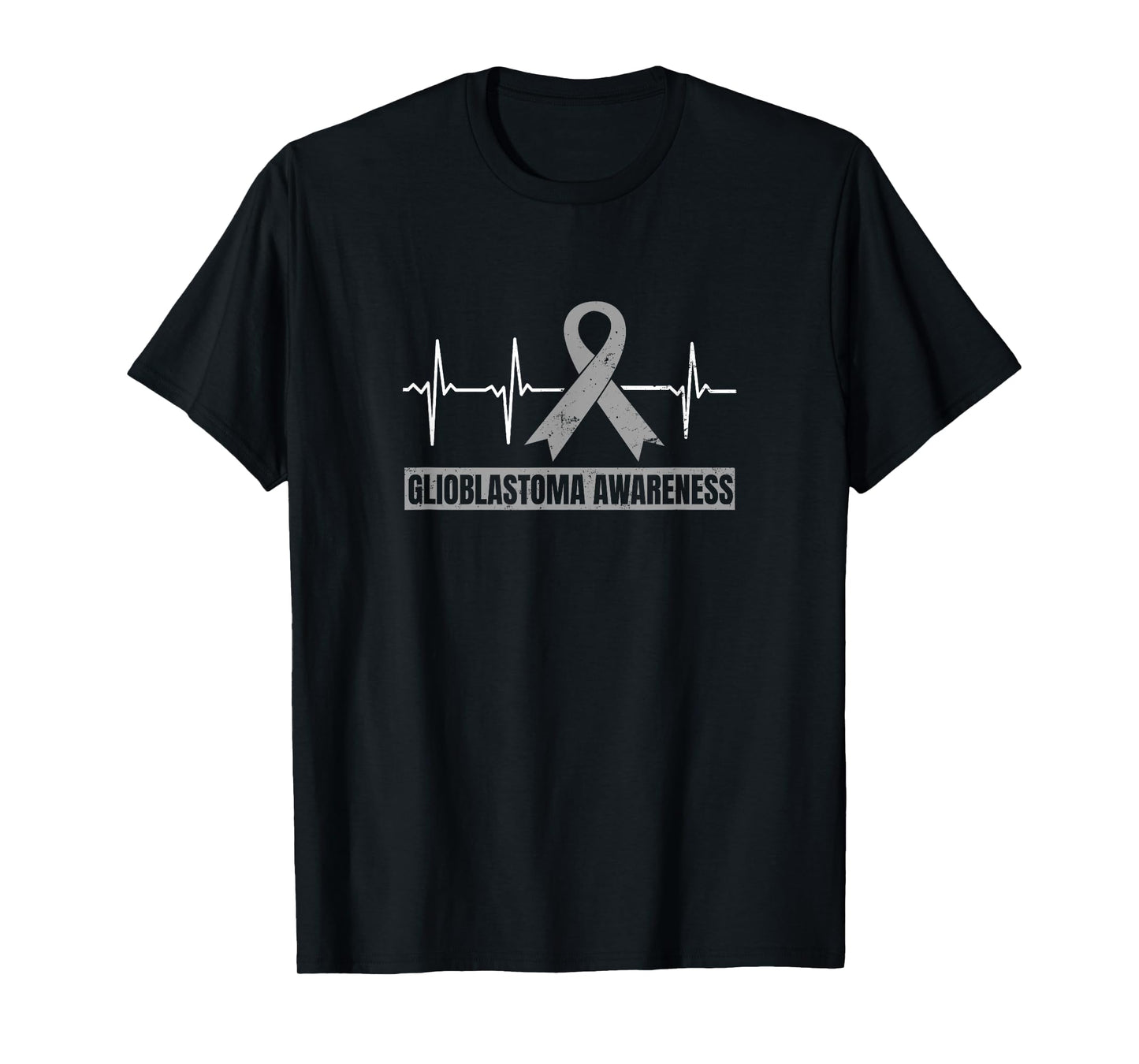 Glioblastoma Awareness Design Heartbeat ECG Gift T-Shirt