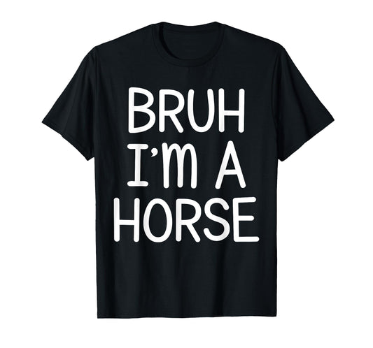 Pretend I'm A Horse Funny Lazy Halloween Costume Party T-Shirt