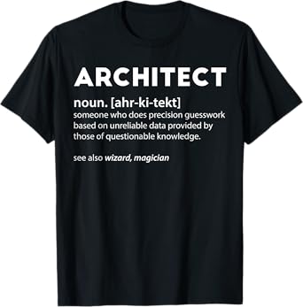 Funny Architect Meaning Noun Definition Architecture Saying T-Shirt