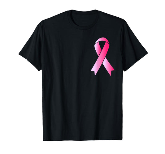 Back The Pink Ribbon Flag Breast Cancer Awareness Warrior T-Shirt