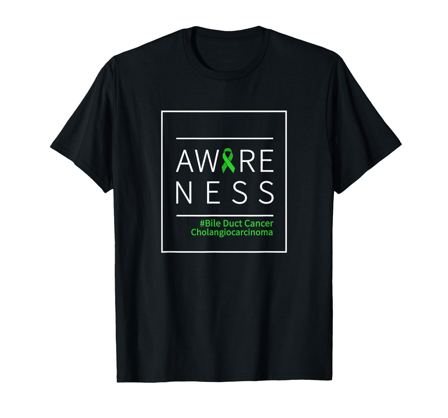 Bile Duct Cancer Awareness Cholangiocarcinoma Green Ribbon T-Shirt